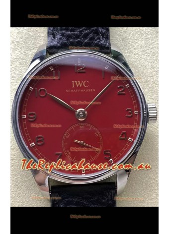 IWC Portugieser Super Clone Automatic 41 IW358315 Red Dial in Steel Case