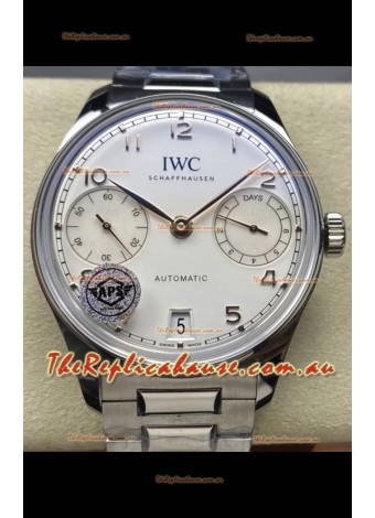 IWC Super Clone Portugieser Swiss 1:1 Mirror Replica Watch White Dial Steel Case Watch