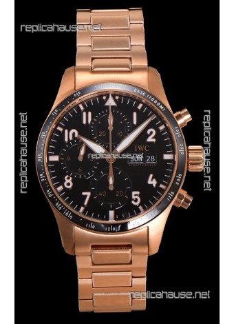 IWC Pilot's IW388306 Super Clone Chronograph 41 Mercedes-AMG Pertonas F1 Rose Gold Watch 