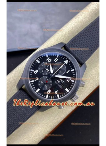 IWC Pilot's Chronograph Top Gun Ceramic IW389101 1:1 Mirror Replica in Black Dial