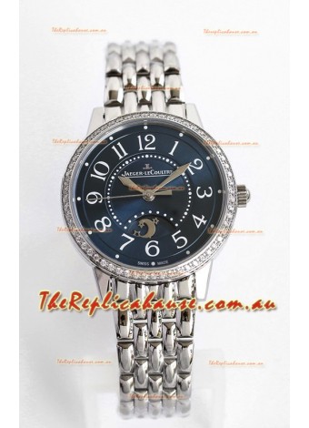 Jaeger-LeCoultre Rendez-Vous Steel Night & Day 1:1 Mirror Steel Case Blue Dial