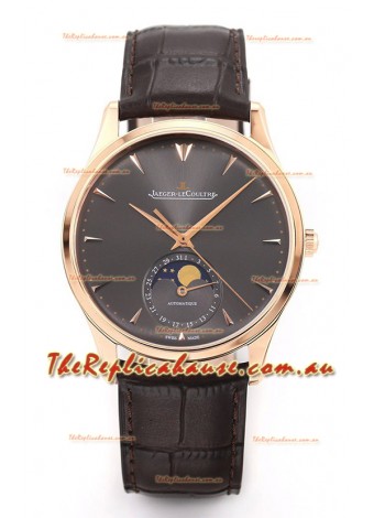Jaeger LeCoultre Master Ultra Thin Moon Pink Gold 1:1 Mirror Replica Watch
