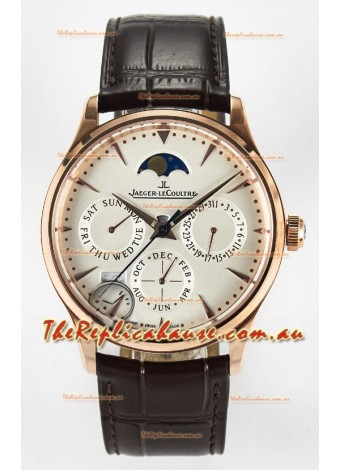 Jaeger LeCoultre Super Clone Master Ultra-Thin Perpetual Calendar White Dial Watch