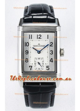 Jaeger-LeCoultre Reverso Super Clone DuoFace Black/White Steel Replica Watch 