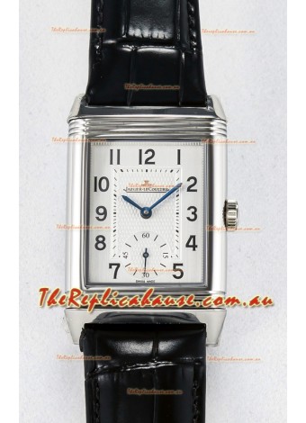 Jaeger-LeCoultre Reverso Super Clone DuoFace Black/White Steel Replica Watch 