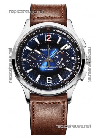 Jaeger LeCoultre Polaris Q9028181 Chronograph Blue Dial Swiss Replica Watch 