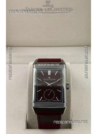 Jaeger-LeCoultre Reverso DuoFace Steel Casing Watch Red Dial in Swiss Automatic Movement