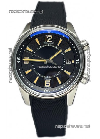 Jaeger LeCoultre Polaris Date Black Dial Rubber Strap 1:1 Mirror Replica Watch 42MM