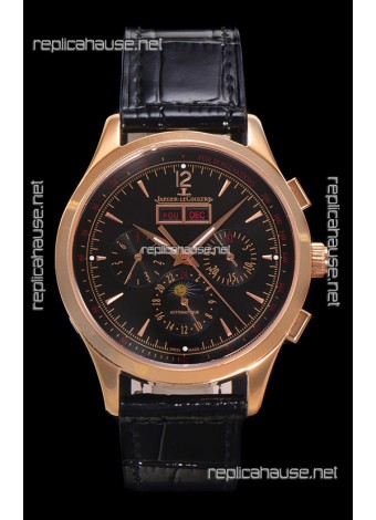 Jaeger LeCoultre Master Control Chronograph Calendar Rose Gold Swiss Replica Watch 