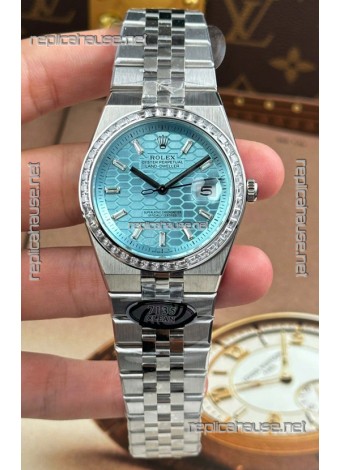 Rolex Land-Dweller 127336 Ice Blue Honeycomb 40MM Swiss Replica Watch 