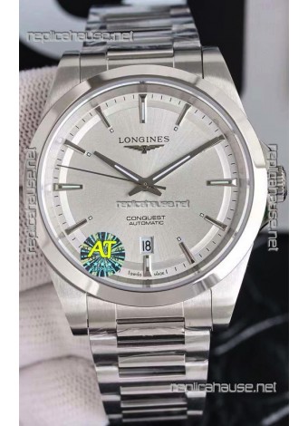Longines Conquest Automatic Steel Dial Automatic Watch in Steel Casing