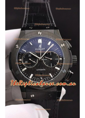 Hublot Classic Fusion Chronograph Ceramic Casing/Bezel Carbon Dial 1:1 Mirror Replica Watch 