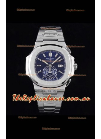 Patek Philippe Nautilus 5980/1A 904L Steel Case in Blue Dial - 1:1 Mirror Replica