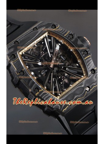 Richard Mille RM12-01 Carbon Fiber Case Genuine Tourbillon Movement 1:1 Mirror Replica Watch