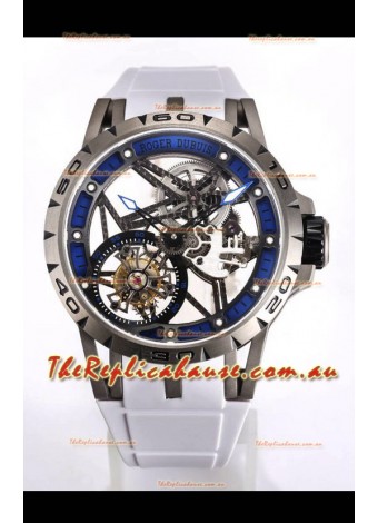 Roger Dubuis Excalibur Spider Flying Tourbillon Skeleton Titanium Casing 45MM 1:1 Mirror Swiss Watch