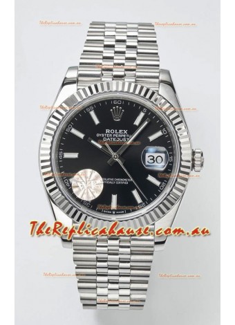 Rolex Datejust Cal.3235 Movement Swiss Watch 1:1 Mirror Replica 904L Steel 41MM - Black Dial 