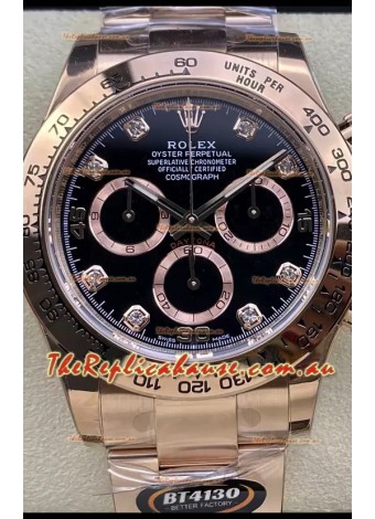 Rolex Cosmograph Daytona M116505 Rose Gold Original Cal.4130 Movement - 904L Steel Watch