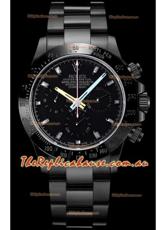 Rolex Daytona Blaken 1:1 Swiss Mirror Replica Black Dial Cal.4130 Movement (WITH BOX) 