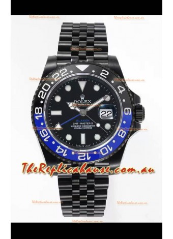 Rolex GMT Masters II REF.126710BLRO Batman BLAKEN Swiss Replica - 904L Steel in DLC Coating