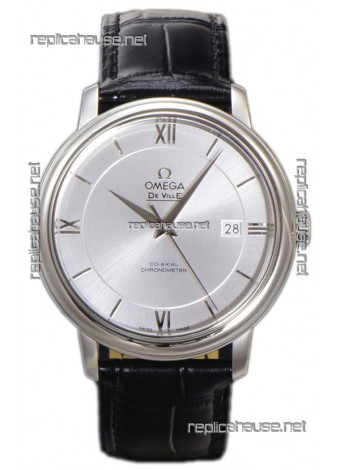 Omega De-Ville Annual Co-Axial Swiss Replica Watch 1:1 Mirror Edition in Steel Dial 39.5MM