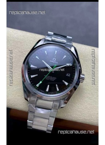 Omega Aqua Terra 150M Black Dial 904L Steel Casing Green Hand 1:1 Mirror Replica 41MM 