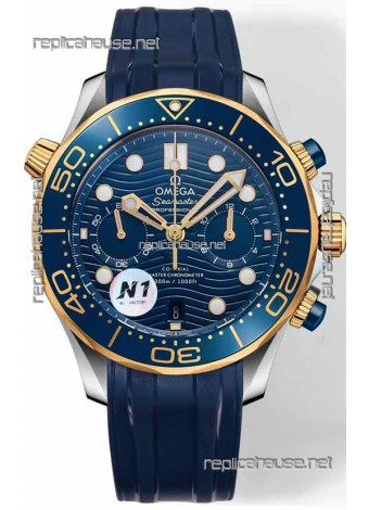 Omega Seamaster Co-Axial Master Chronograph Two Tone Blue Dial 44MM 1:1 Mirror Replica