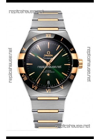 Omega Co-Axial Constellation Two Tone Black Green Dial 1:1 Mirror Replica 41MM