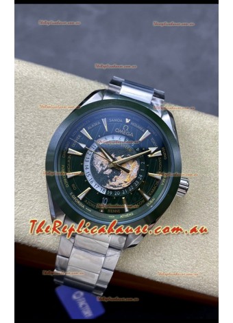 Omega Seamaster Aquaterra 150M Worldtimer Black Dial 1:1 Mirror Replica Watch