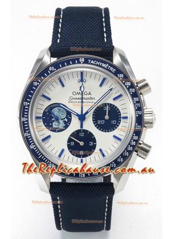 Omega Speedmaster 50th Anniversary Super Clone Snoopy Replica Watch in Nylon Strap 