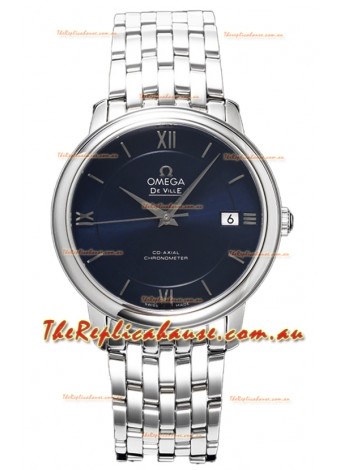 Omega De Ville Co-Axial Chronometer 36.8MM Swiss Replica Watch in Dark Blue Dial 
