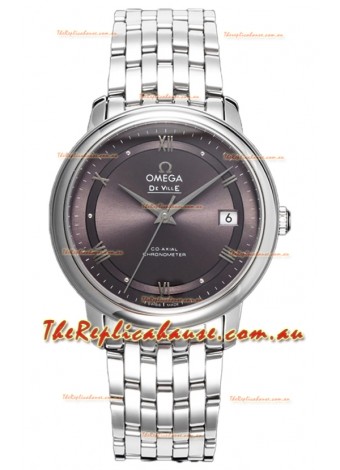 Omega De Ville Co-Axial Chronometer 36.8MM Swiss Replica Watch in Grey Dial 