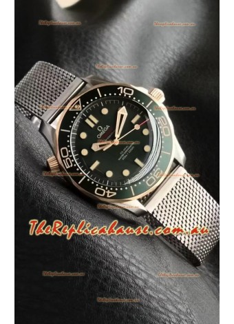 Omega Seamaster Super Clone 300M Diver Titanium Two Tone Green Dial Watch 