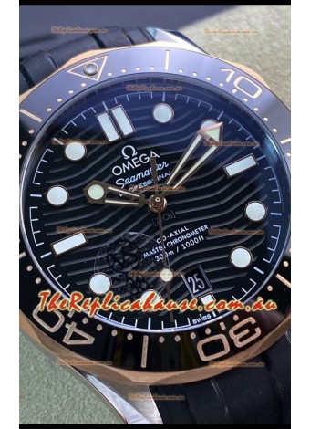 Omega Seamaster 300M Co-Axial Master Chronometer Black Dial Two Tone Casing 1:1 Mirror Replica