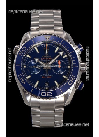 Omega Super Clone Planet Ocean 600M Chronograph 904L Steel Replica Watch 