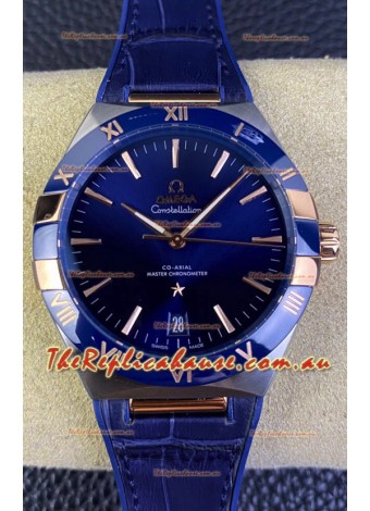 Omega Co-Axial Constellation 41MM 904L Steel - Blue Dial 1:1 Mirror Replica Watch