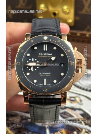 Panerai Super Clone Submersible PAM974 Rose Gold Watch 42MM