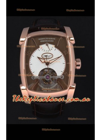 Parmigiani Fleurier Kalpa XL Rose Gold 1:1 Genuine Tourbillon Swiss Replica Watch 