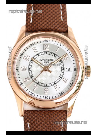 Patek Philippe Calatrava 6007R Steel Dial Rose Gold 1:1 Mirror Replica Watch