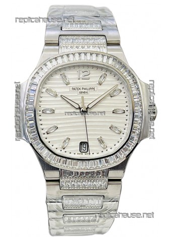 Patek Philippe Nautilus 7118 35MM 1:1 Stainless Steel White Dial 1:1 Mirror Replica Watch