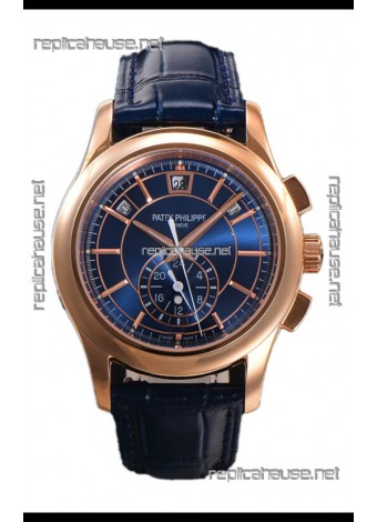Patek Philippe 5205 Complications Moonphase Blue Dial 1:1 Mirror Swiss Replica Watch