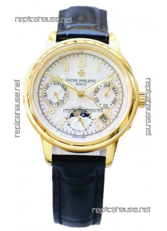 Patek Philippe Grand Complications Ladies First Perpetual Calendaer Yellow Gold Swiss Replica Watch 
