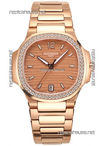 Patek Philippe Nautilus 7118R 35MM 1:1 Rose Gold Case & Dial 1:1 Mirror Replica Watch