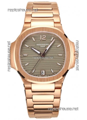 Patek Philippe Nautilus 7118R 35MM 1:1 Rose Gold Grey Dial 1:1 Mirror Replica Watch