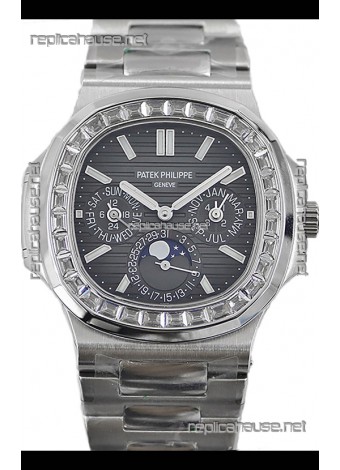 Patek Philippe Nautilus 5740 Perpetual Calendar Stainless Steel Grey Dial Swiss Replica Watch 