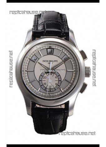 Patek Philippe 5205 Complications Moonphase White Dial 1:1 Mirror Swiss Replica Watch
