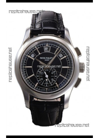 Patek Philippe 5205 Complications Moonphase Black Dial 1:1 Mirror Swiss Replica Watch