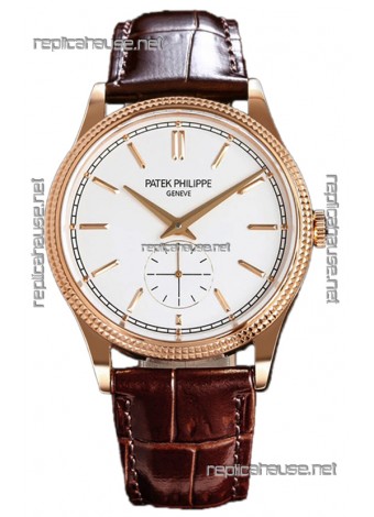 Patek Philippe Calatrava 6119R Rose Gold Casing Watch 1:1 Mirror Replica Watch 