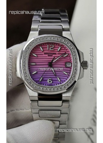 Patek Philippe 7010R Gradient Purple and Pink Dial Swiss Quartz Replica Watch