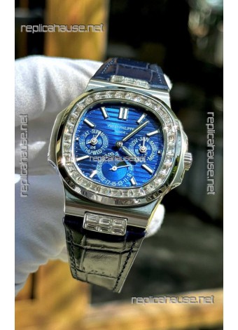 Patek Philippe Nautilus 5740 Perpetual Calendar Stainless Steel Purple Dial Swiss Replica Watch