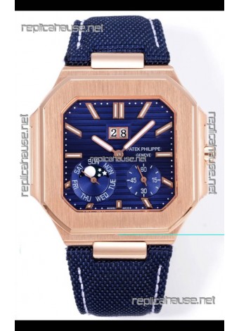 Patek Philippe Cubitus 5822 Rose Gold Casing Blue Dial Swiss Replica Watch
